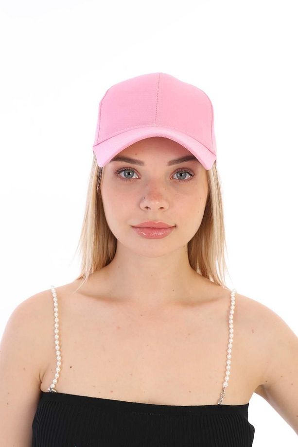 Unisex Ayarlanabilir Pembe Spor Basic Şapka - 4