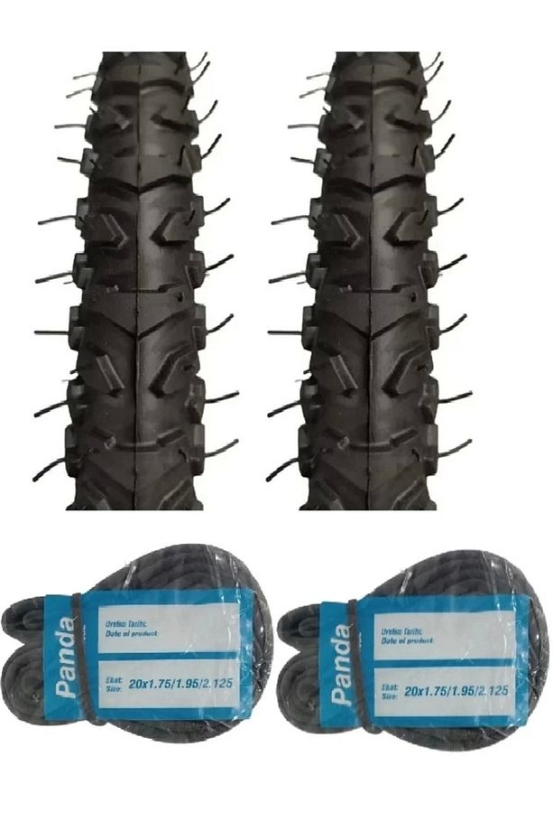 20 Jant 20x1.95 Bisiklet Dış Lastiği Mb7 (vesper) X 2 Adet + Panda İç Lastik Seti - 1