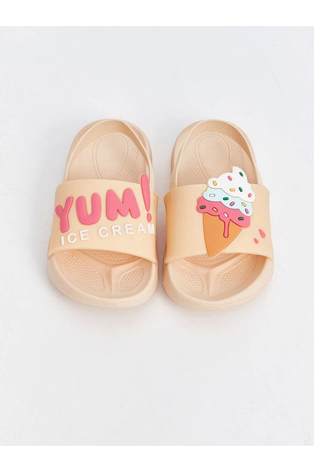 LCW STEPS Pembe Baskılı Kız Bebek Sandalet - 3