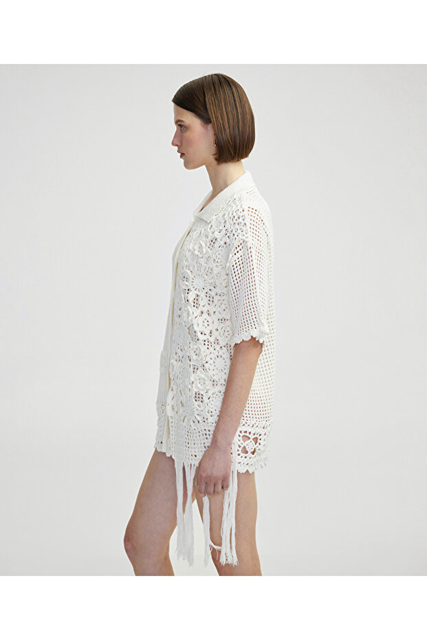 Püsküllü kroşe ceket - 2