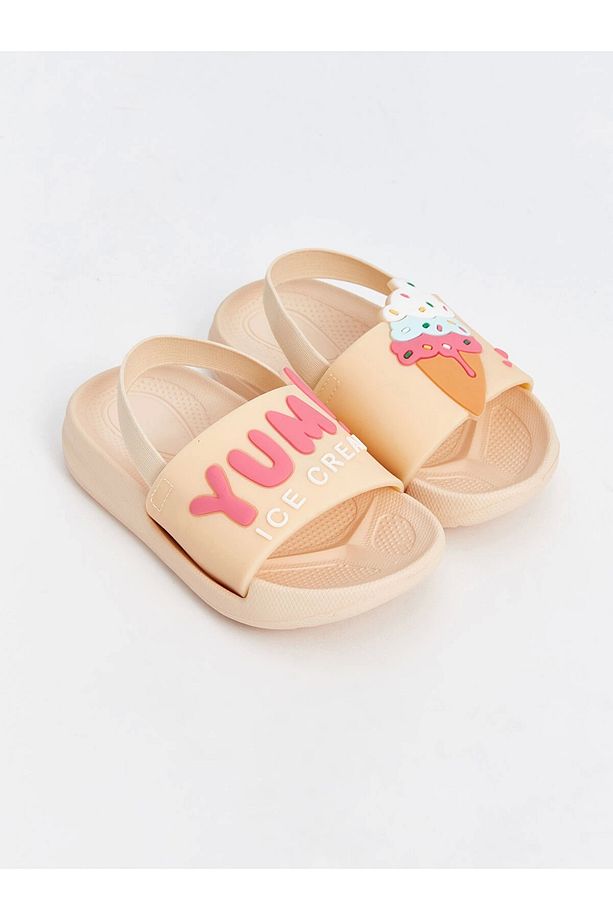 LCW STEPS Pembe Baskılı Kız Bebek Sandalet - 1