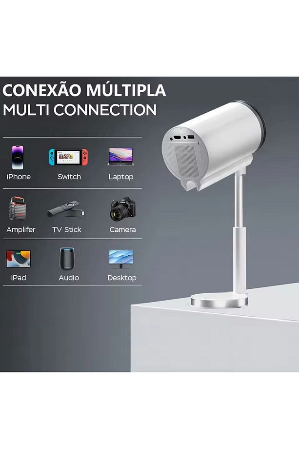 SK12 Projeksiyon Cihazı Taşınabilir Android Sistemli Wifi HDMI USB Destekli Projektör - 2