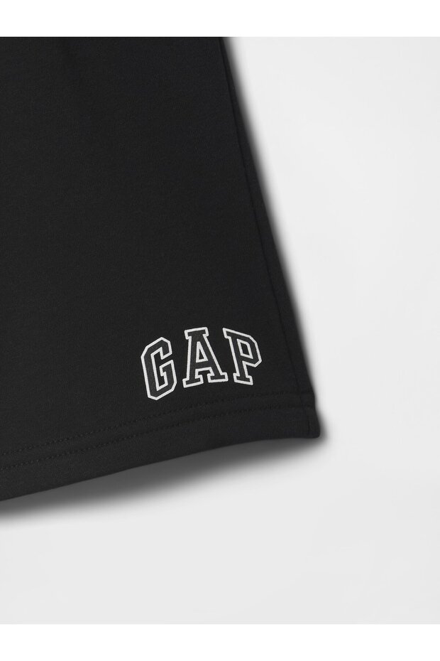 Erkek Bebek Siyah Logo Pull-On Şort - 2