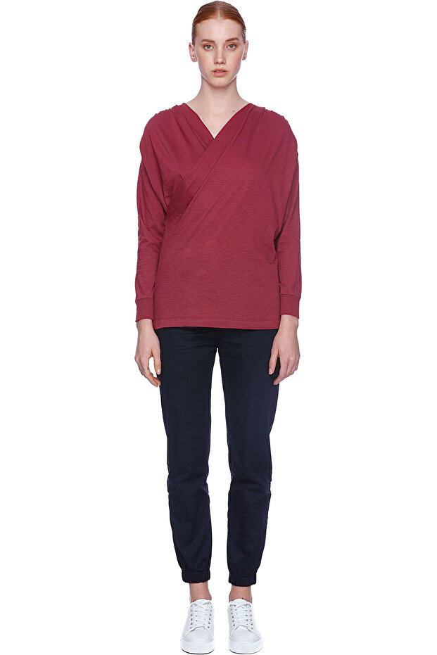 Double-Breasted Long-Sleeved Top - 1