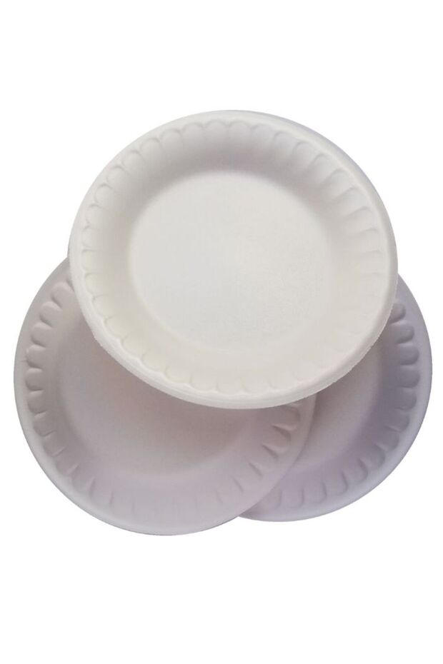 Köpük Tabak Yuvarlak 100'lü Kullan At Tabak 17 cm Köpük Tabak - 5