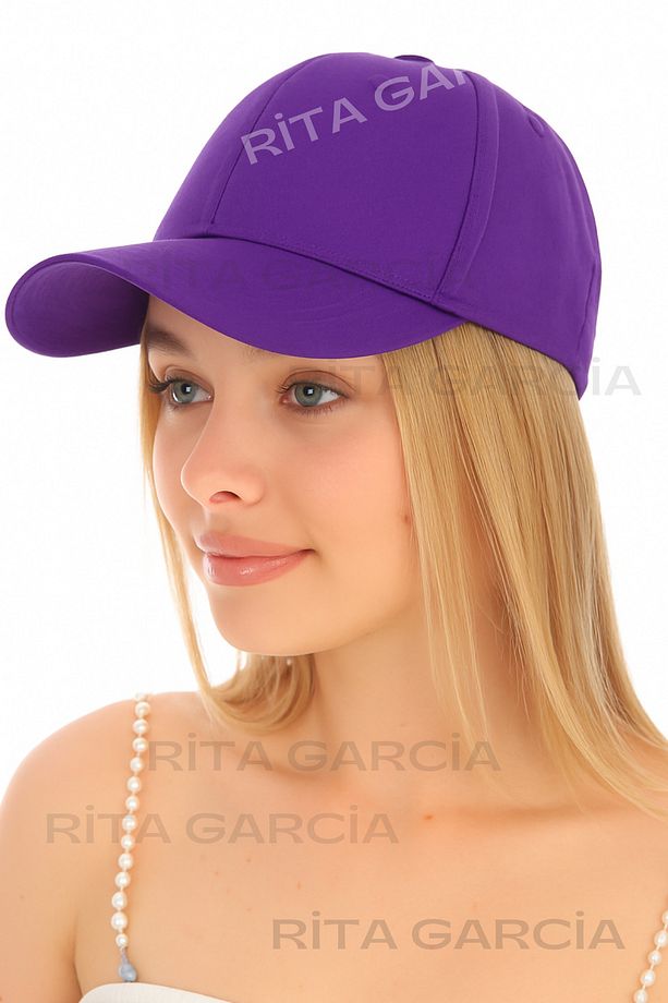 Unisex Ayarlanabilir Mor Spor Basic Şapka - 5