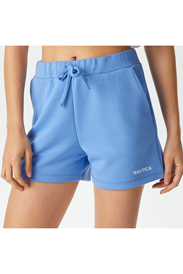 Kadın Mavi Relaxed Fit Şort - 4