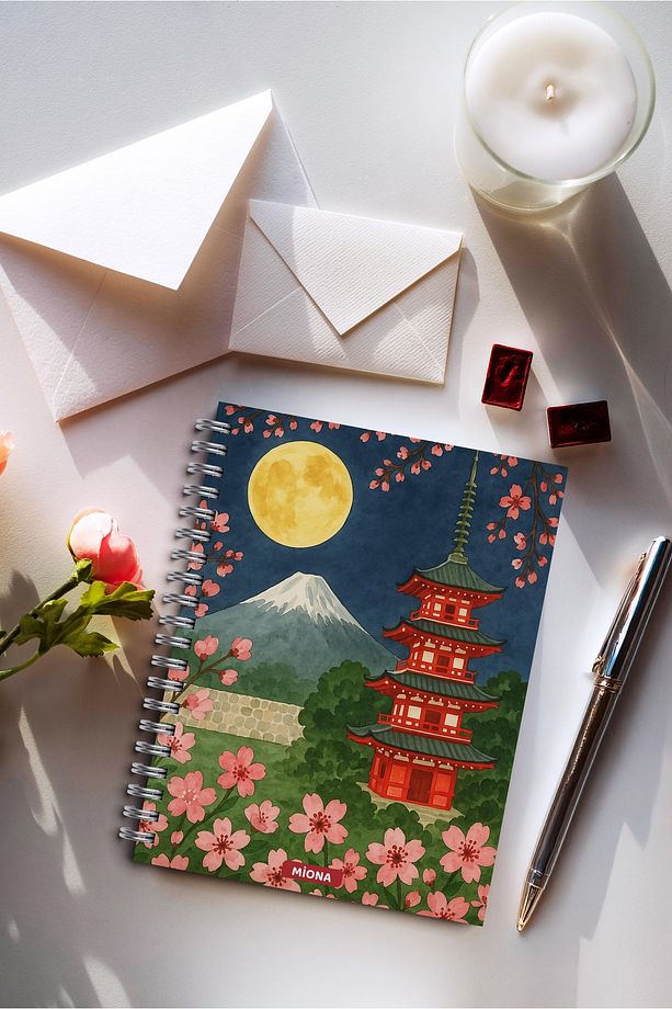 A5 Spiralli Karton Kapak 2’li Set 80 Gram 60 Yaprak Çizgili Okul Defteri , Notebook - 2