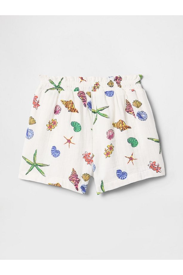 Kız Bebek Çok Renkli Gauze Pull-On Şort - 3
