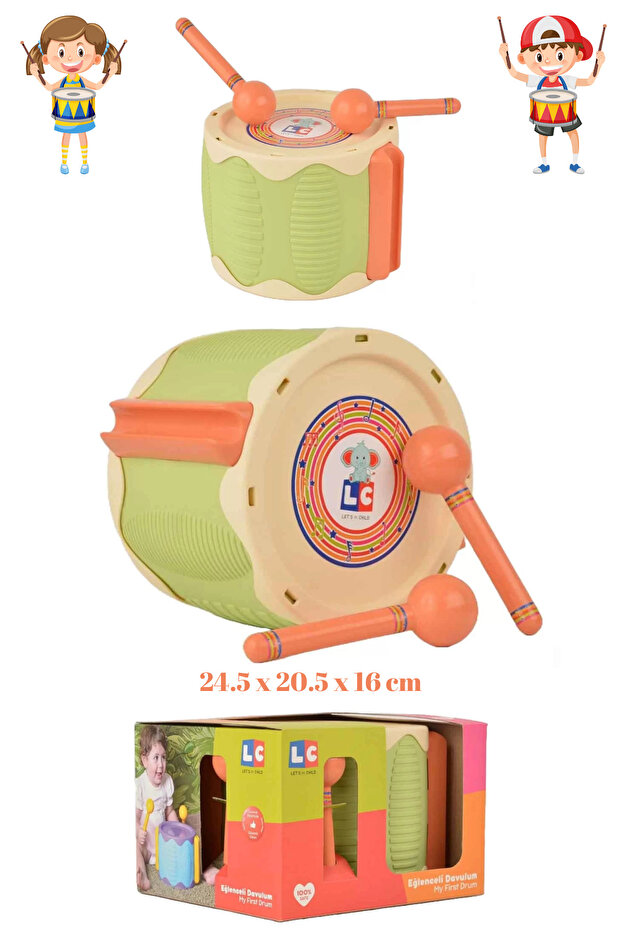 Oyuncak Davul Çocuklar İçin Davul Eğlenceli Davulum mv - 1