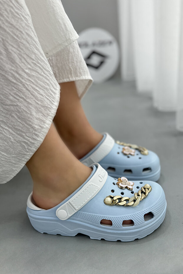 Women's Slippers - Blue Orthopedic Sole