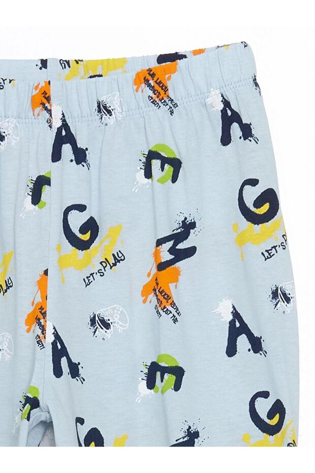 Bisiklet Yaka Erkek Çocuk Şortlu Pijama Takımı 2'li (S5) - 4
