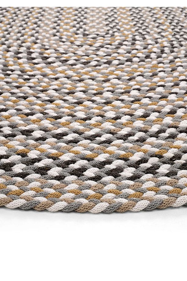Lunox Multi Hasır Örgü Çift Taraflı Dokuma Yolluk Jüt Kilim Oval Banyo Paspası - 4