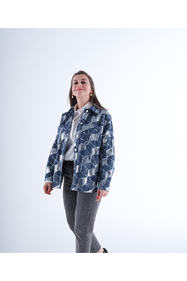 Payetli Kot Ceket - 4