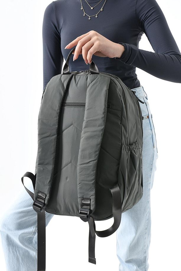 Orta Boy Sırt Çantası Ultra Hafif Çok Cepli Gri (Model:571-13-9E) - 2