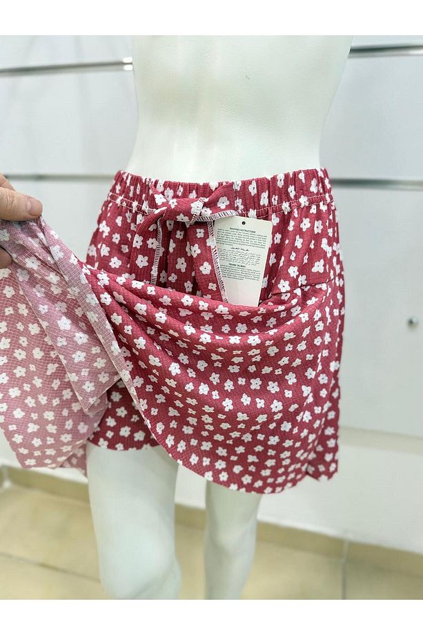 volanlı kız şort etek /volanlı çiçek desen mini şortlu etek/ mini yazlık şort etek - 3