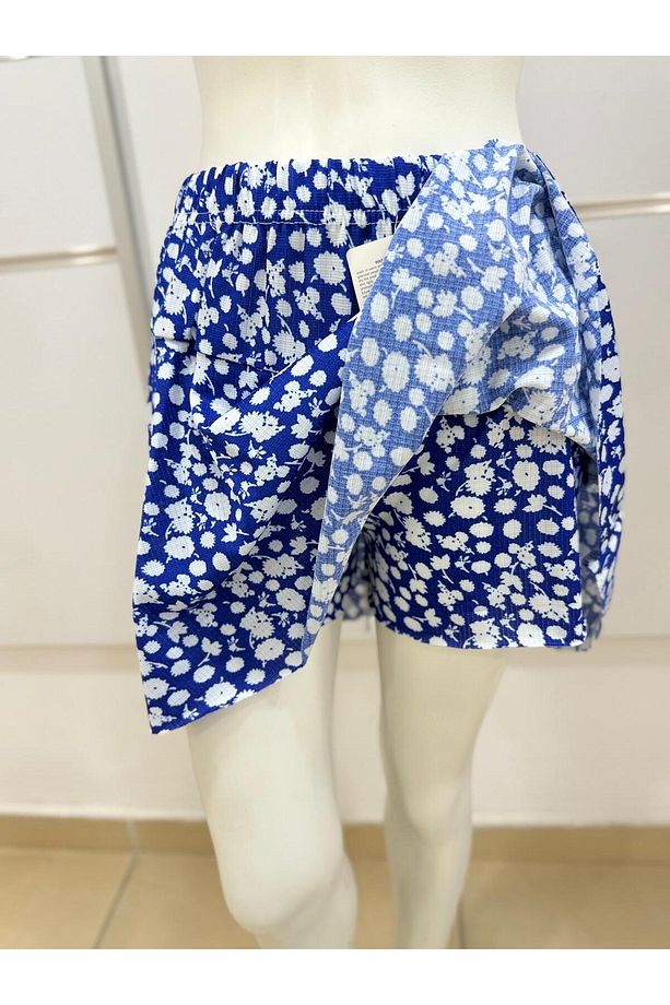volanlı kız şort etek /volanlı çiçek desen mini şortlu etek/ mini yazlık şort etek - 3