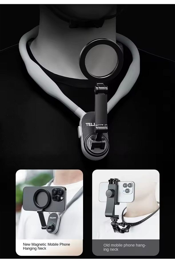 360 DERECE AYARLANABİLİR MAGSAFE ÖZELLİKLİ BOYUN ASKILI TELEFON TUTUCU - 5