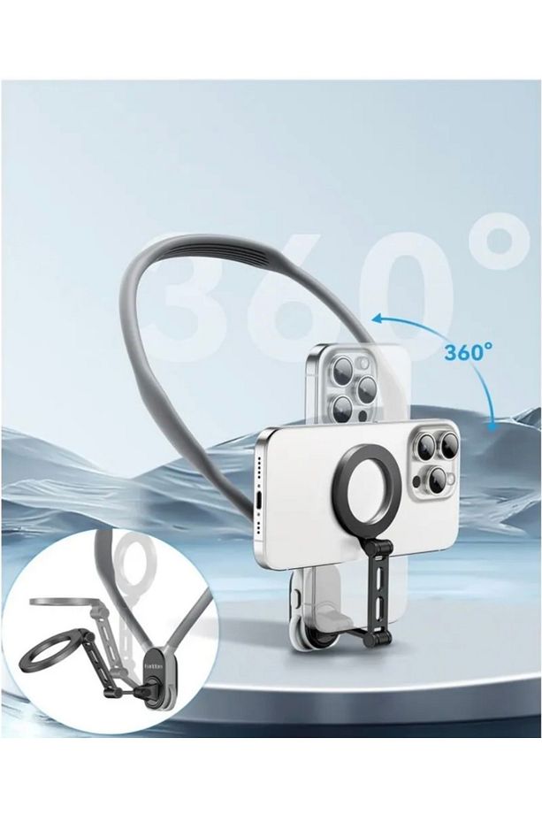 360 DERECE AYARLANABİLİR MAGSAFE ÖZELLİKLİ BOYUN ASKILI TELEFON TUTUCU - 8