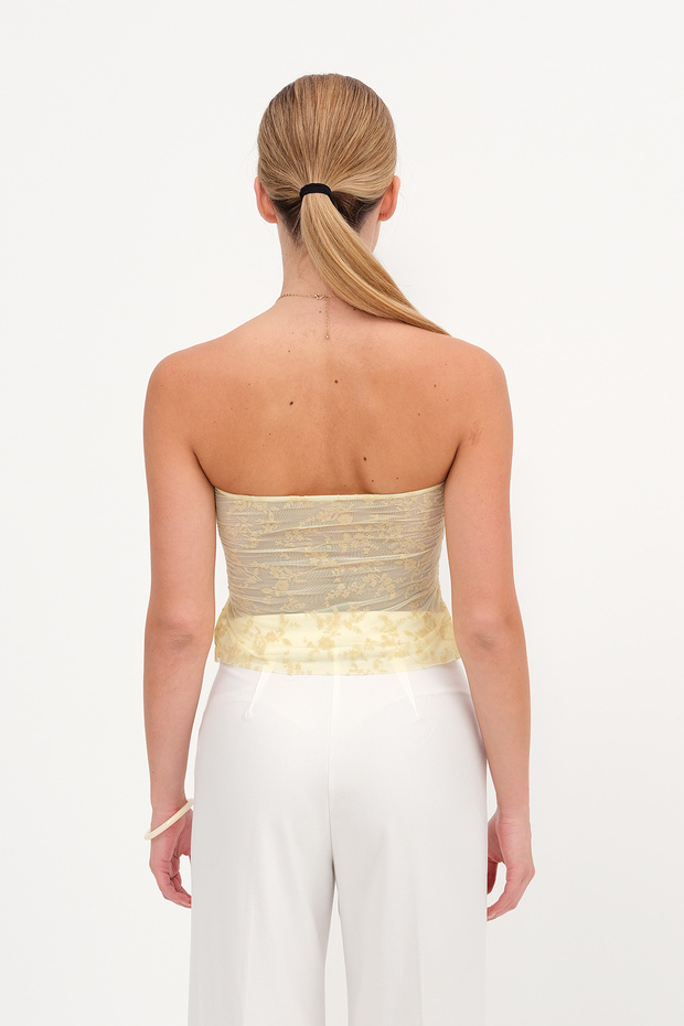 صدرية منقوشة بدون حمالات B17240 - 6