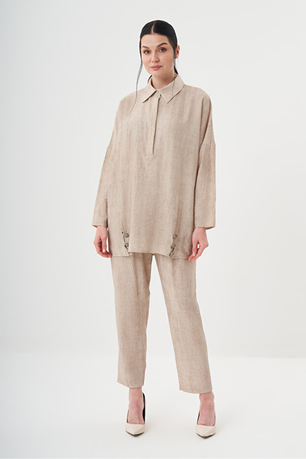 Kadın Gömlekli Basic Takım 8534 - 1