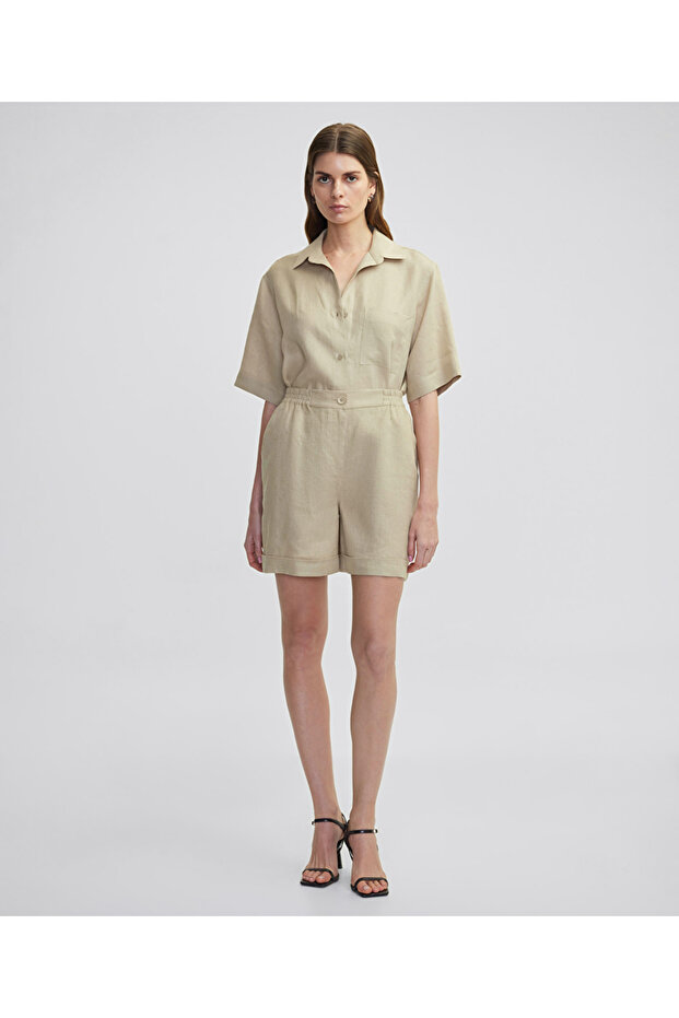 Cepli keten gömlek - 5