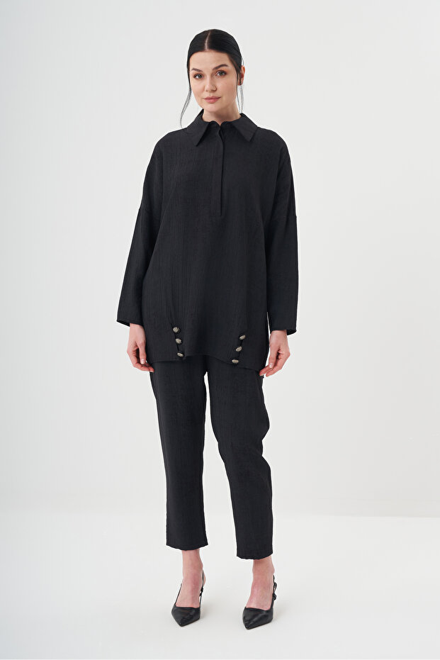 Kadın Gömlekli Basic Takım 8534 - 1
