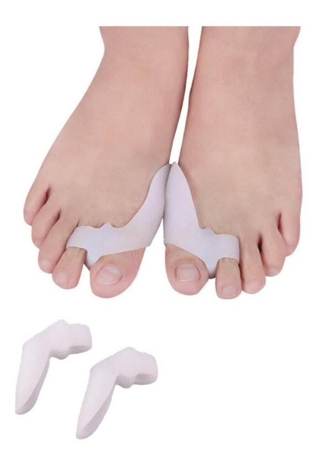 2 Pairs Toe Big Finger Bone Protector Bunion Silicone Roller That Fits through Two Fingers