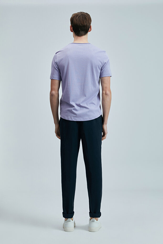 Junya Erkek Basic Tişört Lila - 6