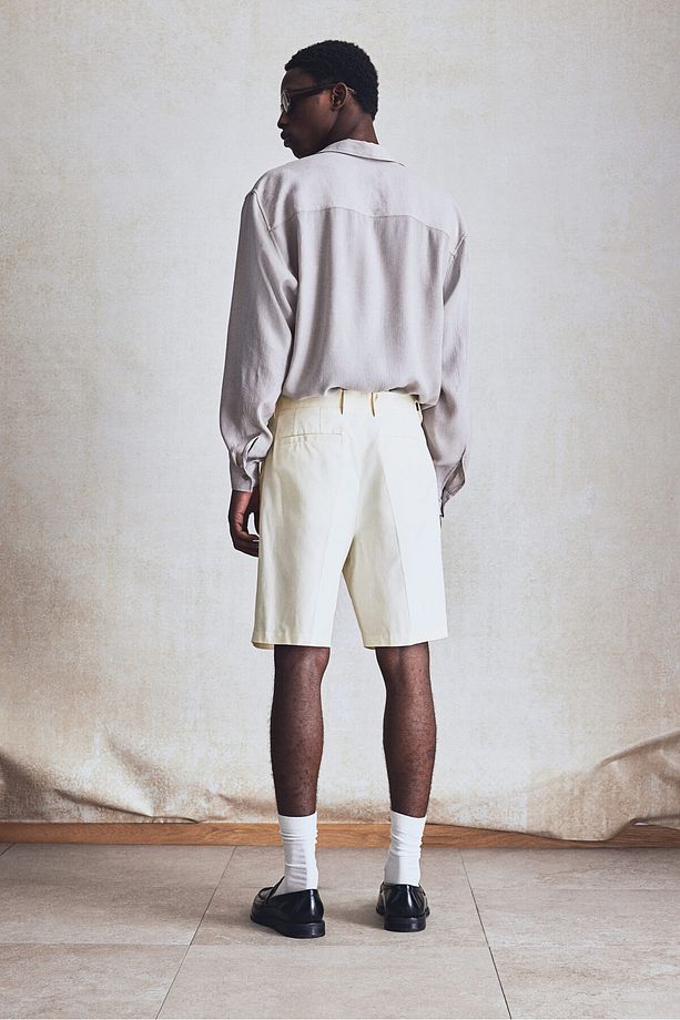 Gabardin Bermuda Şort Relaxed Fit - 4