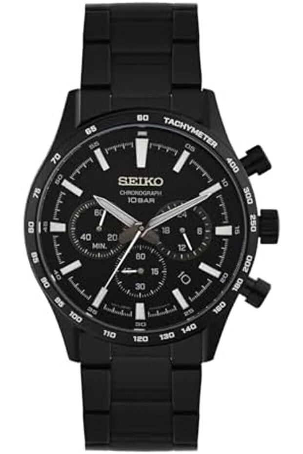 Dress Chronograph Watch - SSB415P1, Black, Black, Modern
