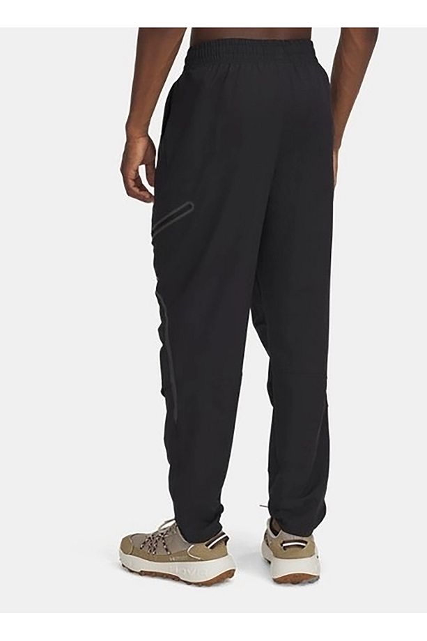 1390256-001 UA Unstoppable Cargo Pa Lastikli Bel Loose Fit Siyah Erkek Eşofman Altı - 2