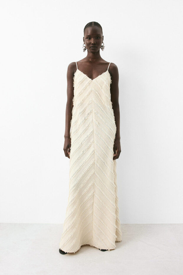 Püsküllü ve Askılı Elbise - 2