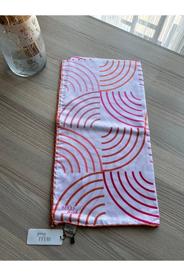 Bow Pattern Fresh Soft Scarf Orange - 2