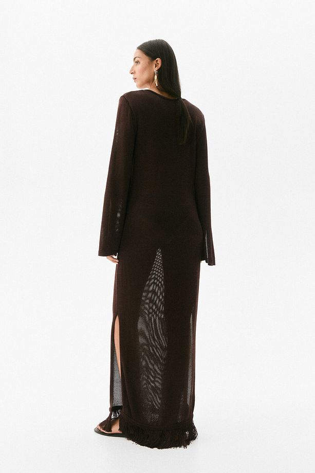 Püsküllü Kaftan Elbise - 5