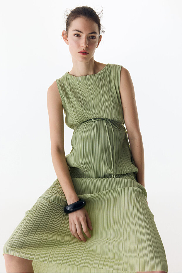 MAMA Pliseli Elbise - 1