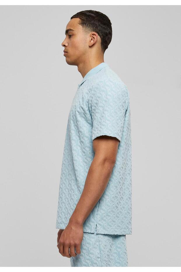 Herren JM232-006-02 SJ Monogram Logo Devorée Velours Poloshirt - 8