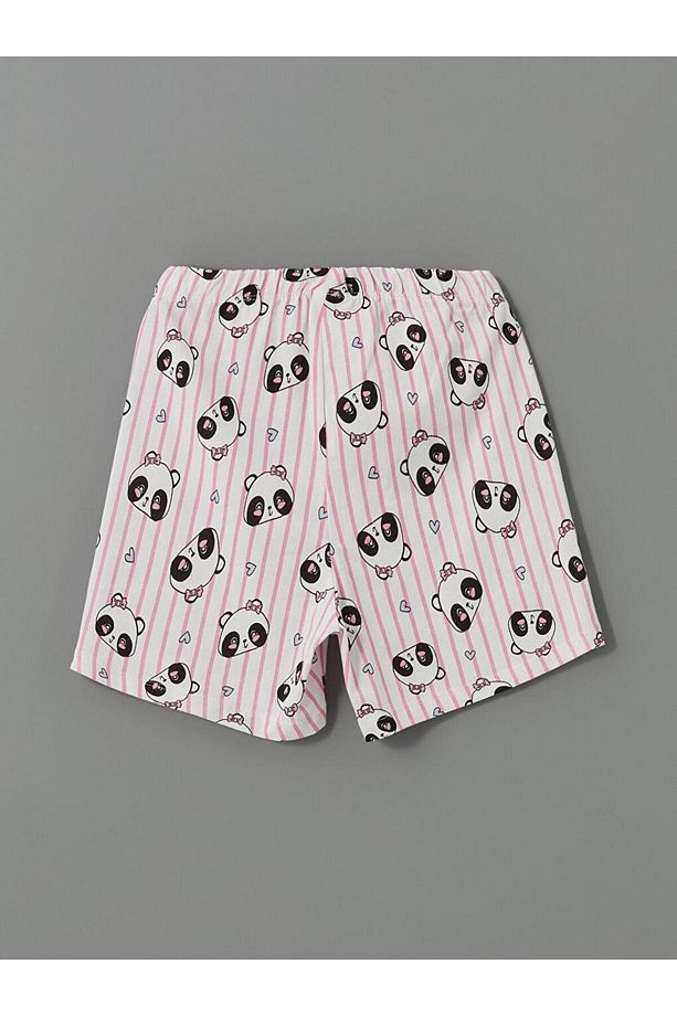 Baskılı Kız Çocuk Şortlu Pijama Takım (S5) - 7