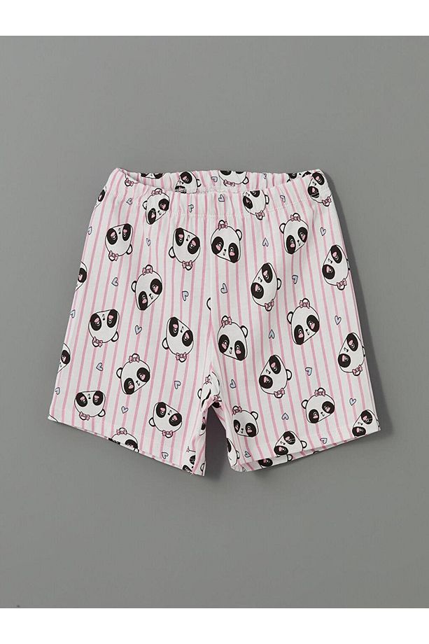 Baskılı Kız Çocuk Şortlu Pijama Takım (S5) - 5