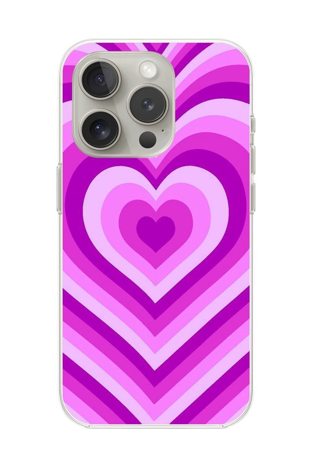 حافظة شفافة متوافقة مع هاتف iPhone 16 Pro بتصميم Heart 2