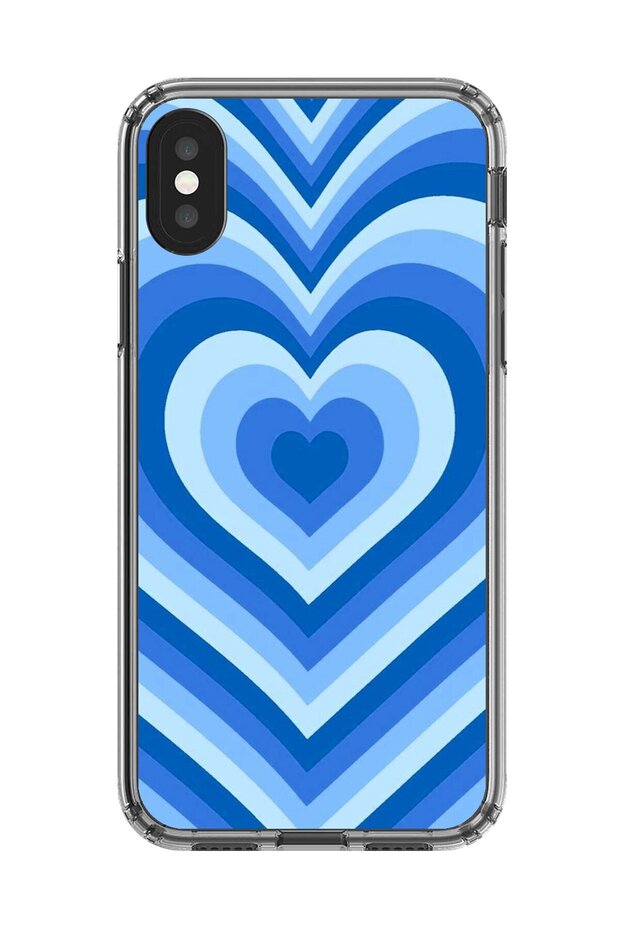 حافظة شفافة متوافقة مع هاتف iPhone XS بتصميم قلب 4