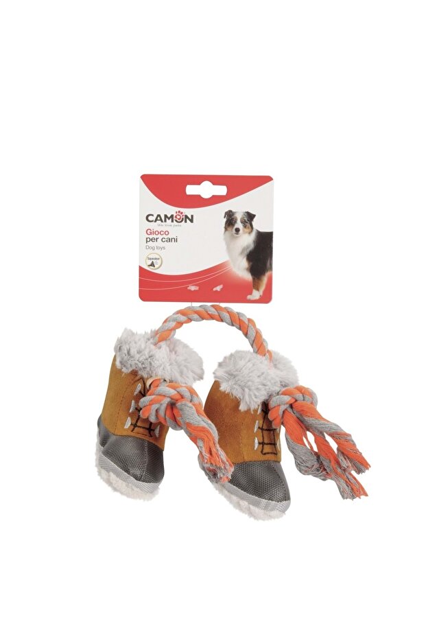 Plush Boots with Cords and Squeakers