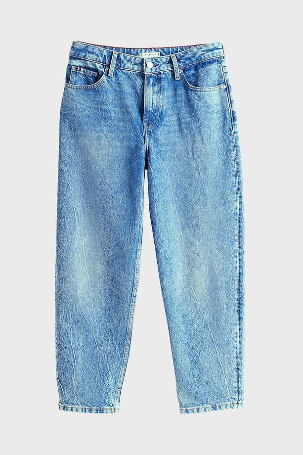 Streç Pamuklu Tapered Fit Yüksek Bel Daralan Paça Jeans KOT PANTOLON WW0WW44365 - 6