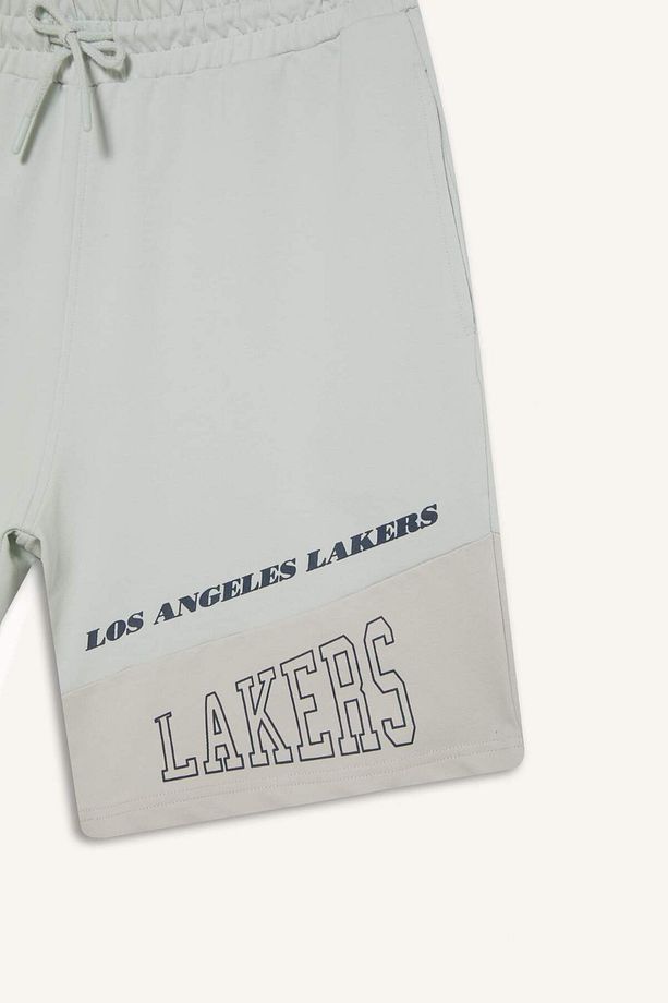 DeFactoFit NBA Los Angeles Lakers Standart Fit Kısa Paça Şort E3023AX25SM - 2