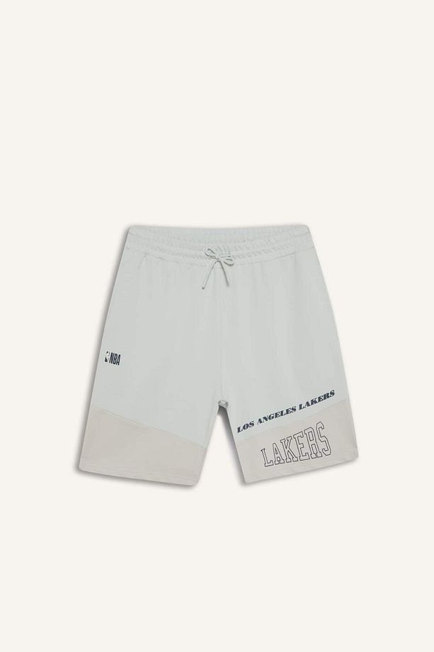 DeFactoFit NBA Los Angeles Lakers Standart Fit Kısa Paça Şort E3023AX25SM - 1