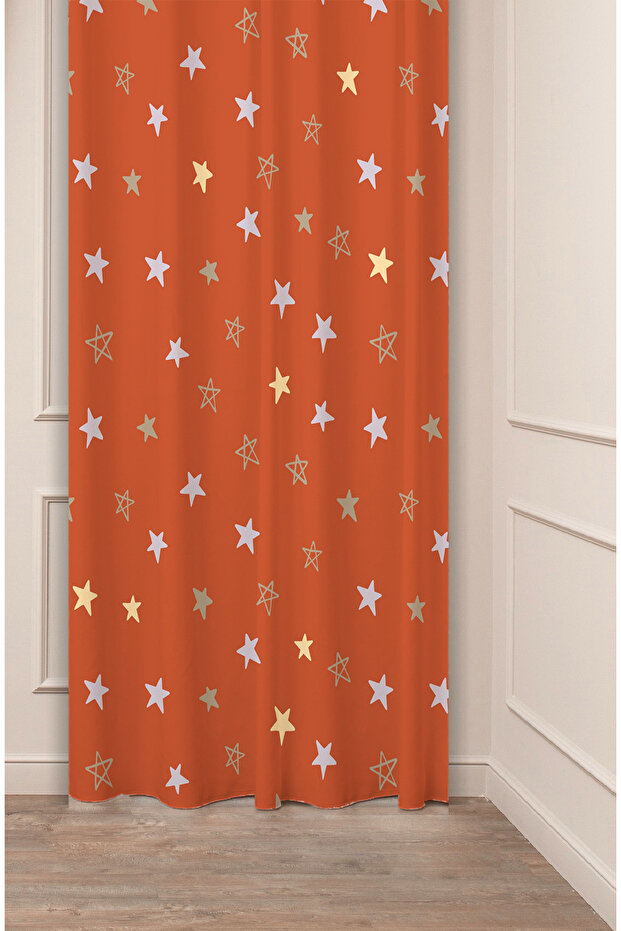 Children's Star Pattern Special Design Patterned Digital Printed (Single Wing) Children's Room Modern Background Curtain