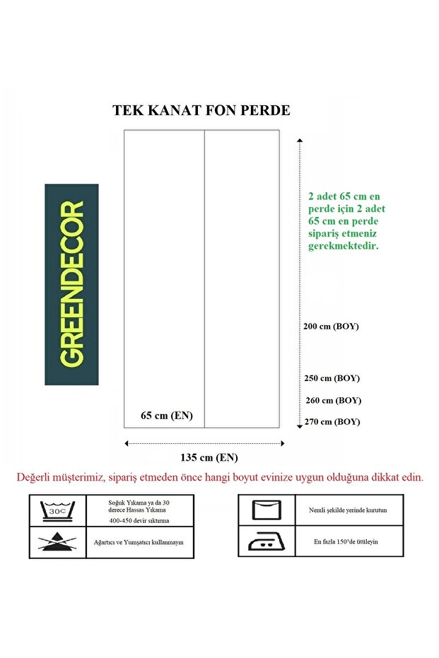 Authentic, Anatolian, Ethnic Patterned Special Design Digital Printed (Single Wing) Modern Stylish Background Curtain - 2