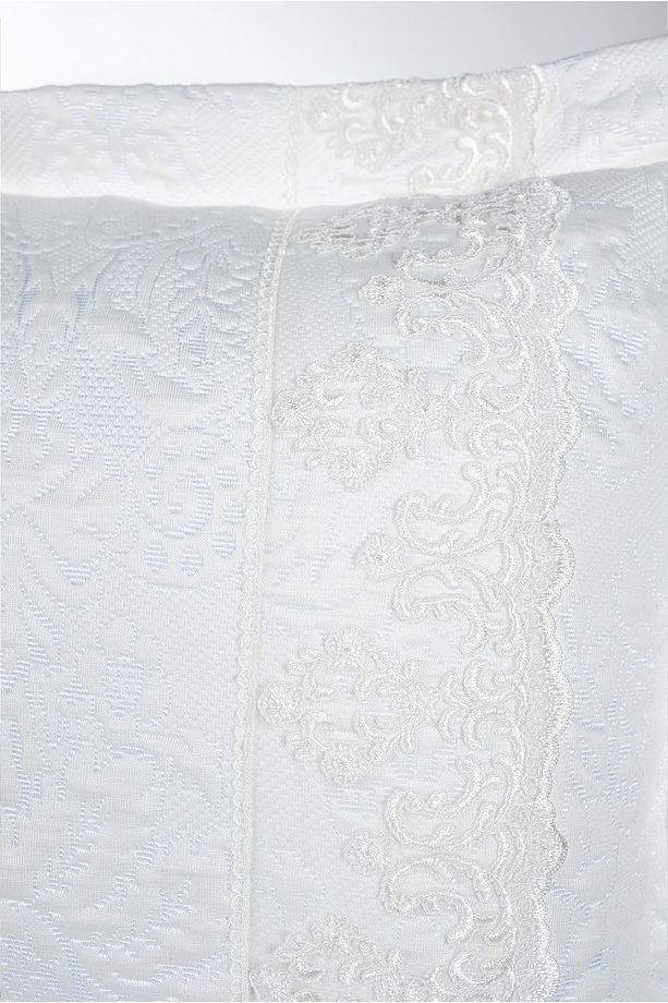 Jakarlı Dantelli ve Küpürlü Çift Kişilik Yatak Örtüsü / Özel Tasarım Çantalı / Farklı Desenler - 8