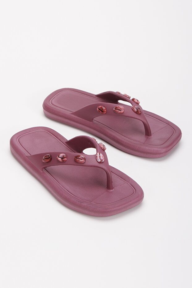 Ocean Cherry Shellfish Flip Flops - 1