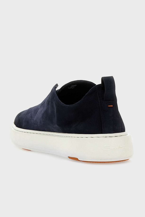 Logolu Süet Kalın Tabanlı Slip-On Sneaker Ayakkabı Erkek AYAKKABI MBCD21995BARTFEHU59 - 4